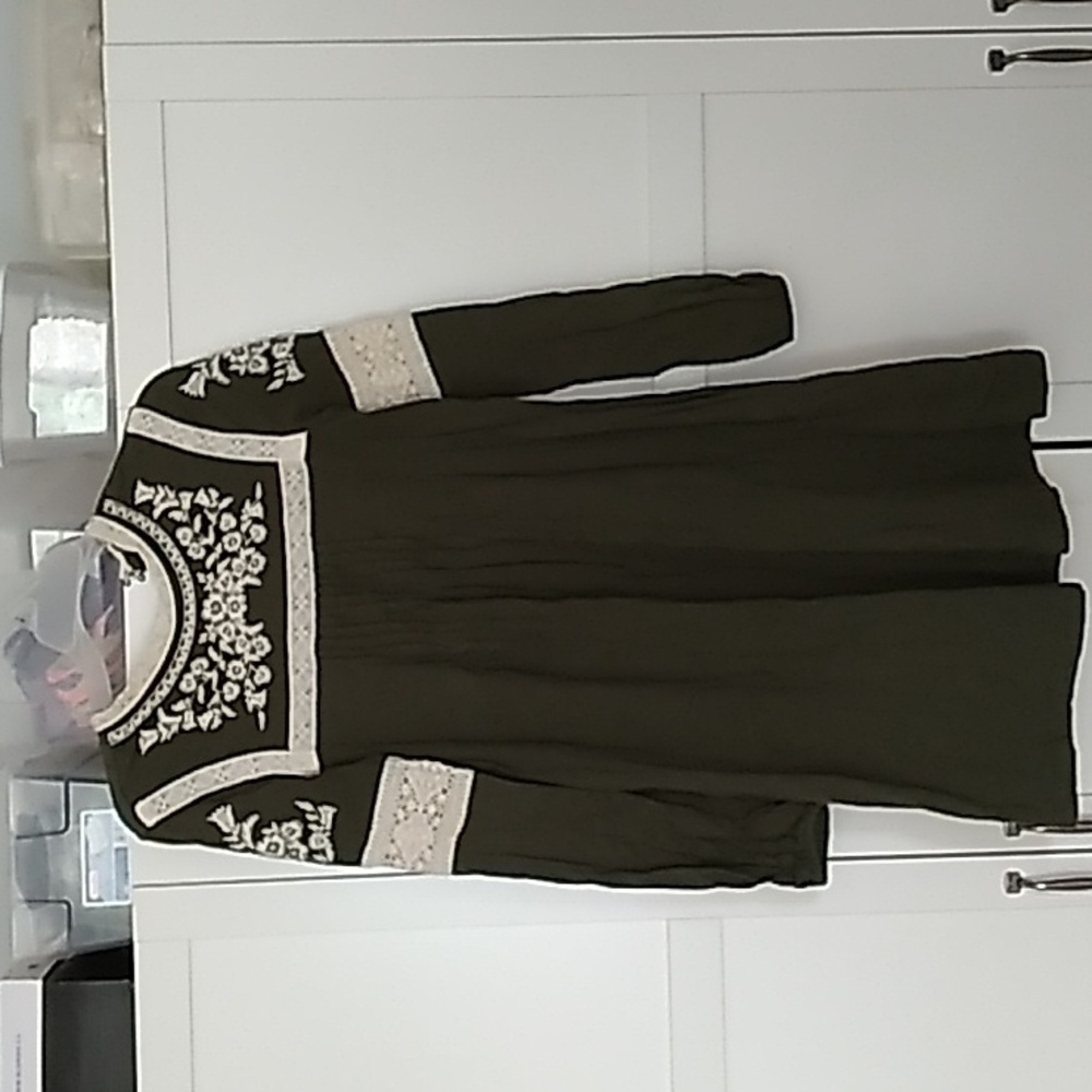 TopShop Ethnical Dress Tunic 100 % Cotton Size 4 - Picture 2 of 14